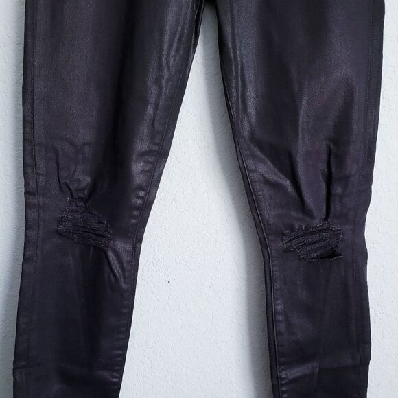 7 For All Mankind Black Distressed Jeans - Picture 3 of 9